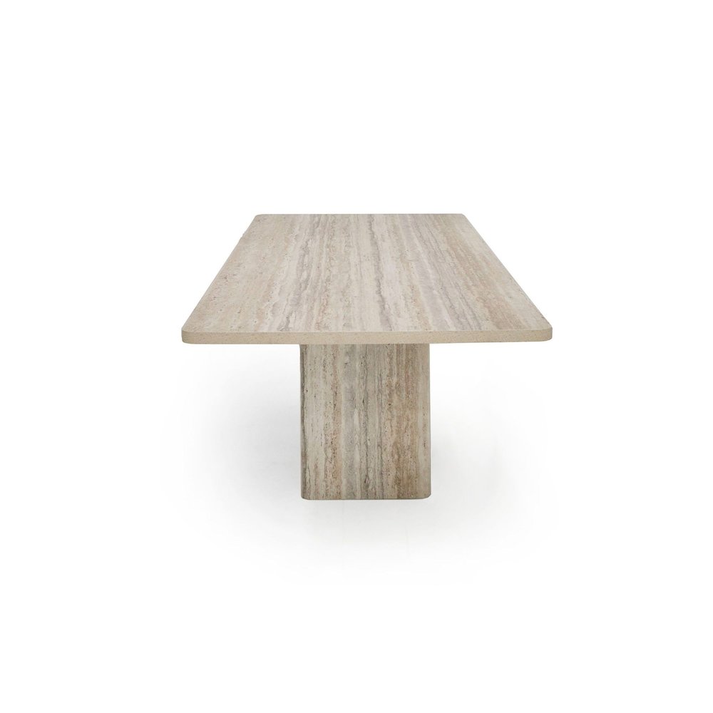 Nova Domus Roma - Modern Travertine Rectangular Dining Table. Picture 9