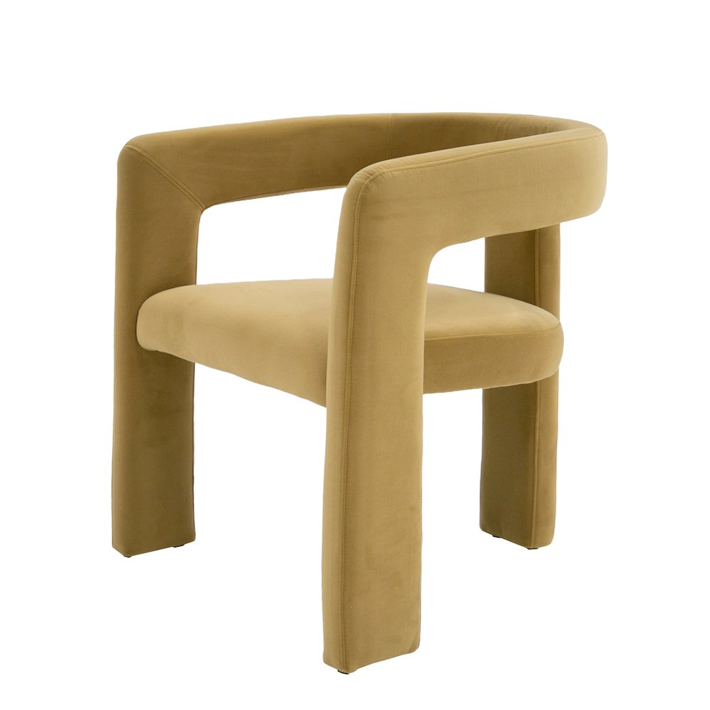 Modrest Cherish - Modern Tan Fabric Dining Chair. Picture 2