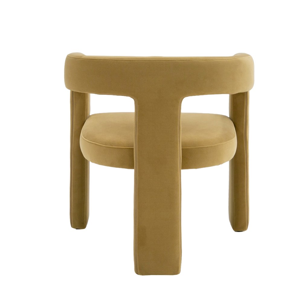 Modrest Cherish - Modern Tan Fabric Dining Chair. Picture 5
