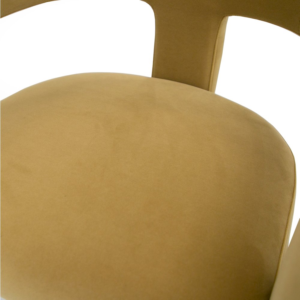 Modrest Cherish - Modern Tan Fabric Dining Chair. Picture 6