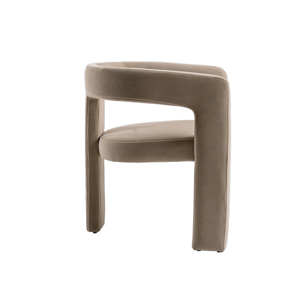 Modrest Cherish - Modern Beige Fabric Dining Chair. Picture 5