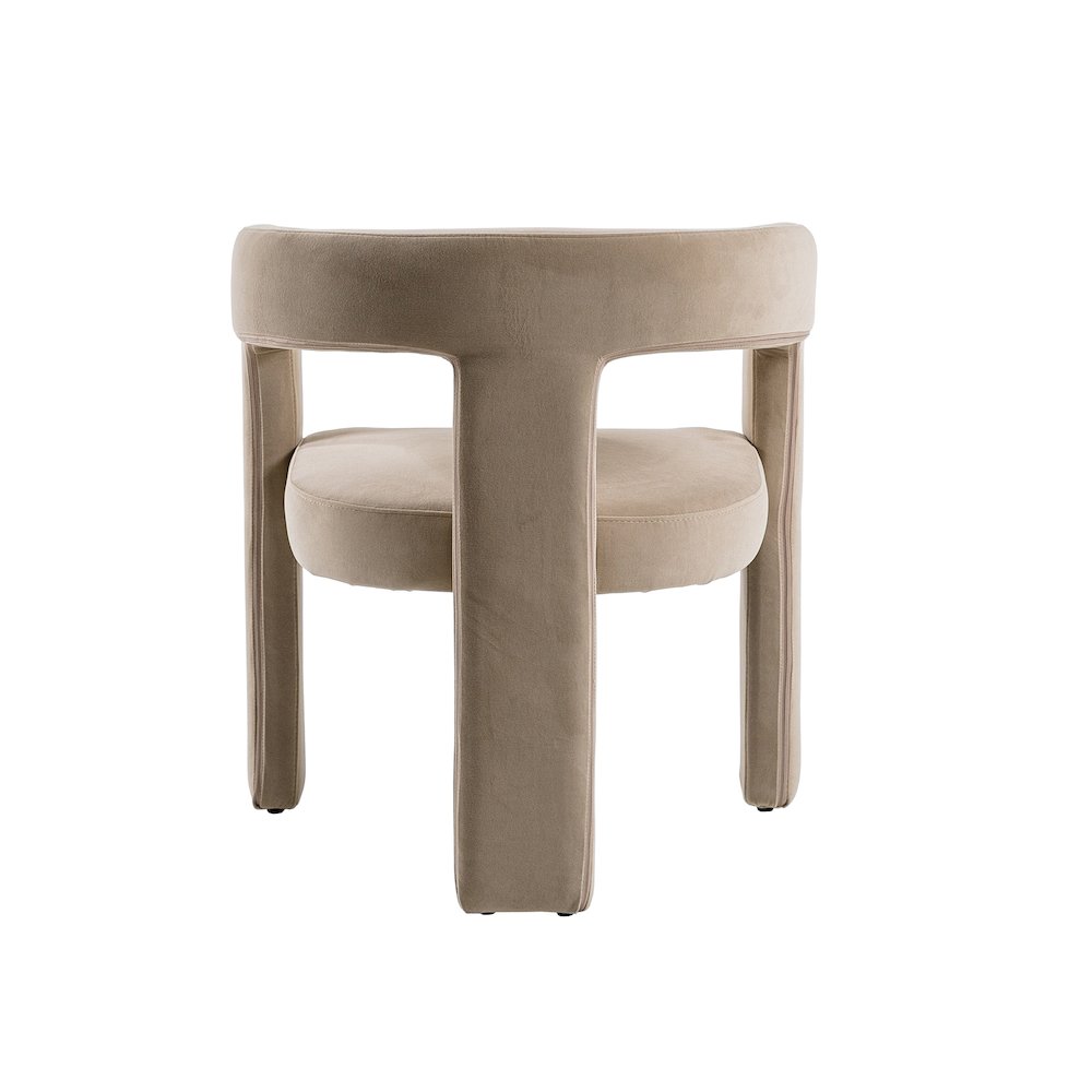 Modrest Cherish - Modern Beige Fabric Dining Chair. Picture 6