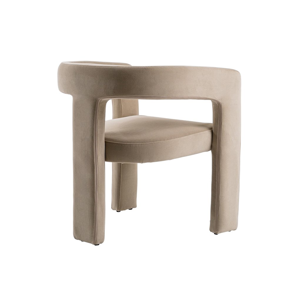 Modrest Cherish - Modern Beige Fabric Dining Chair. Picture 7