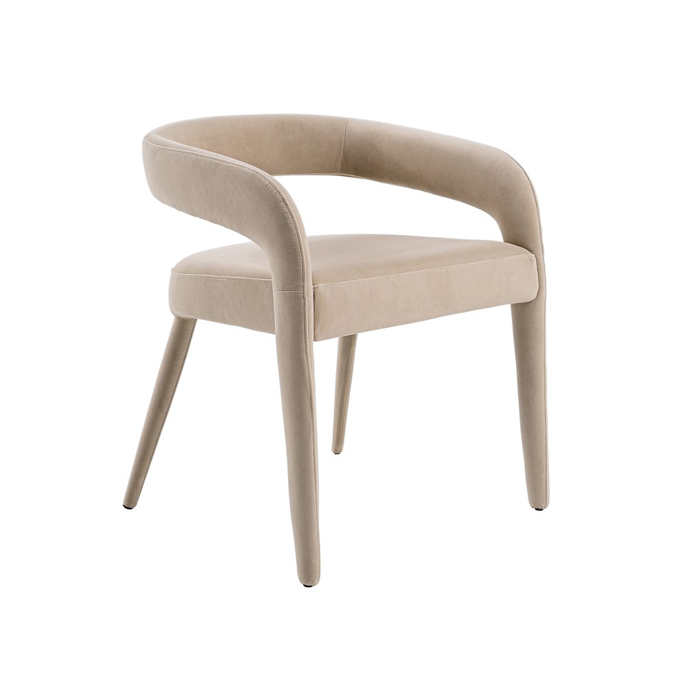 Mundra - Modern Beige Fabric Dining Chair. Picture 1