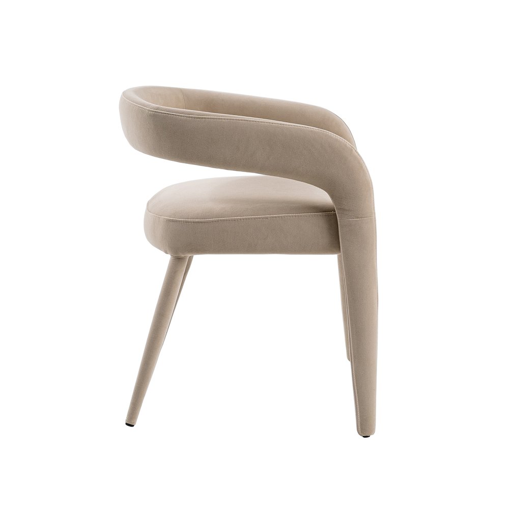 Mundra - Modern Beige Fabric Dining Chair. Picture 3
