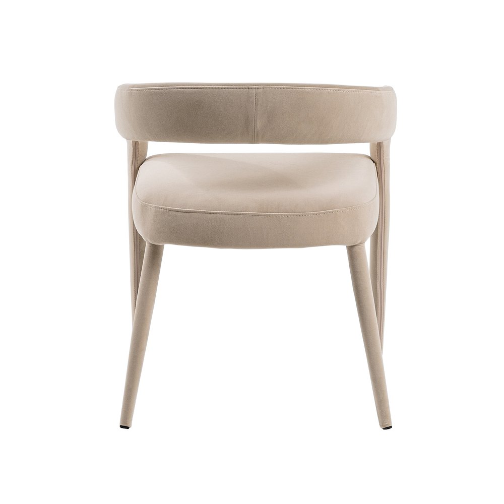Mundra - Modern Beige Fabric Dining Chair. Picture 5