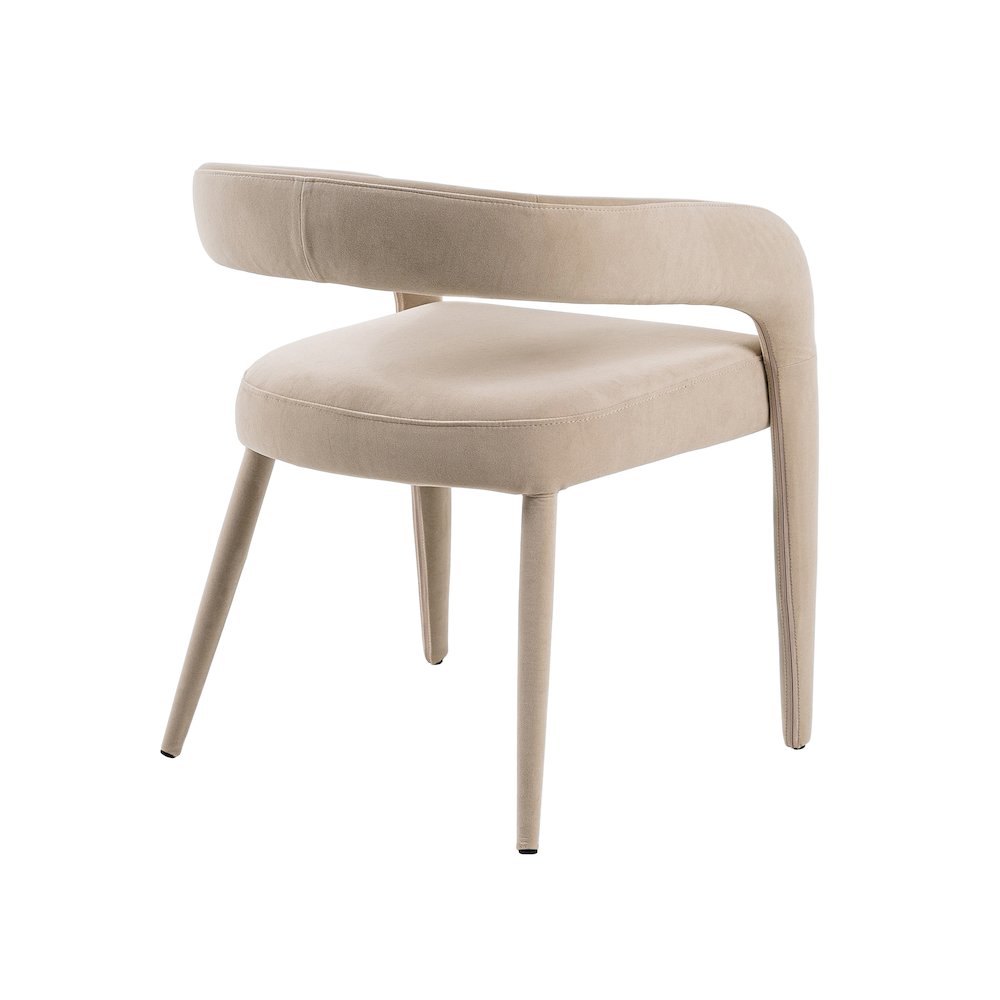 Mundra - Modern Beige Fabric Dining Chair. Picture 4