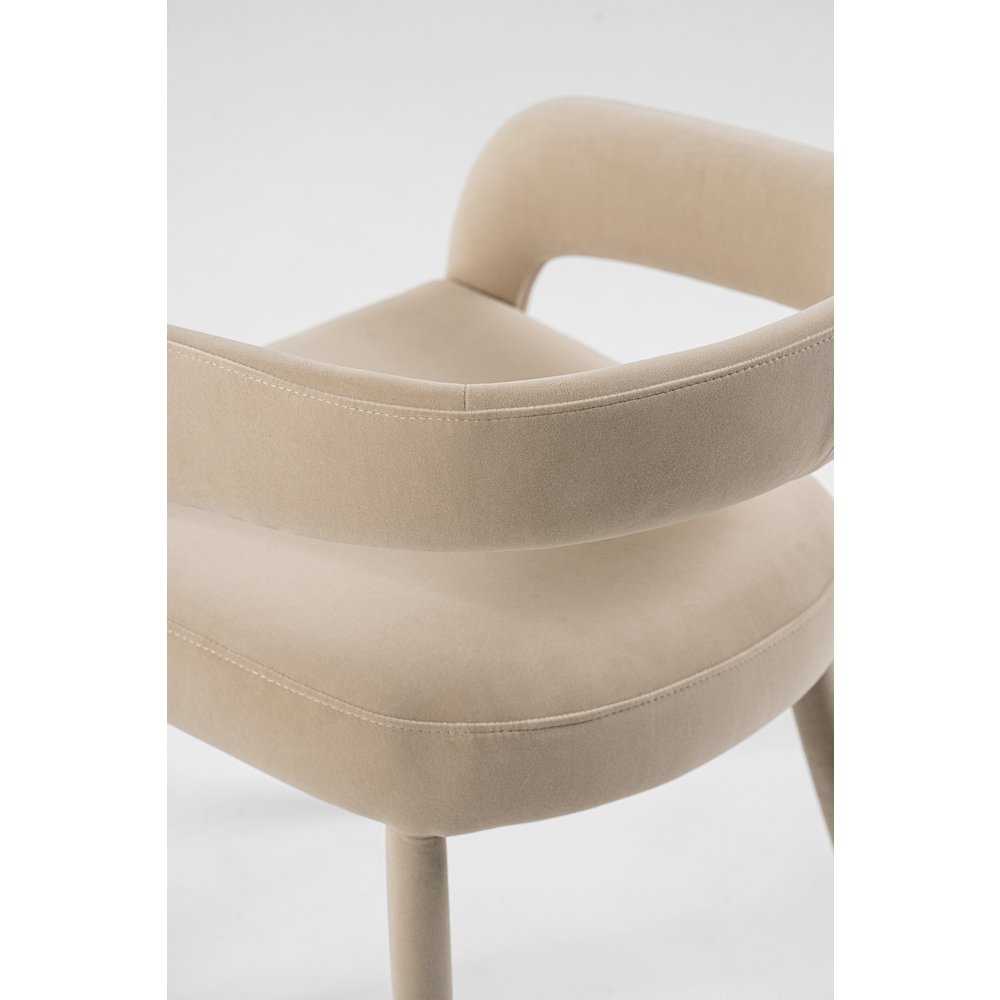 Mundra - Modern Beige Fabric Dining Chair. Picture 6