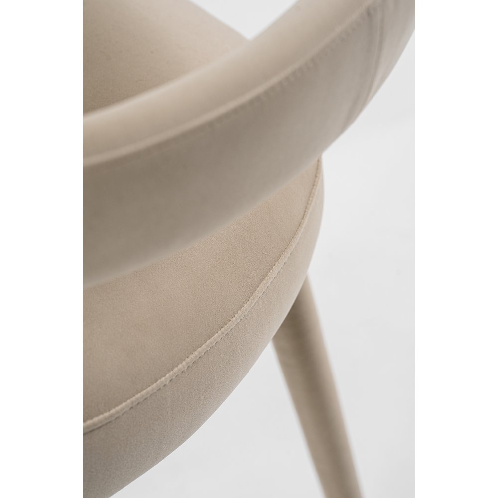 Mundra - Modern Beige Fabric Dining Chair. Picture 7