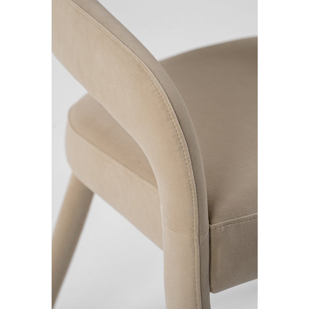 Mundra - Modern Beige Fabric Dining Chair. Picture 8