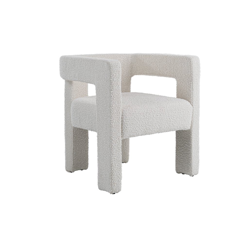Modrest Drea - Modern White Fabric Dining Chair. Picture 5