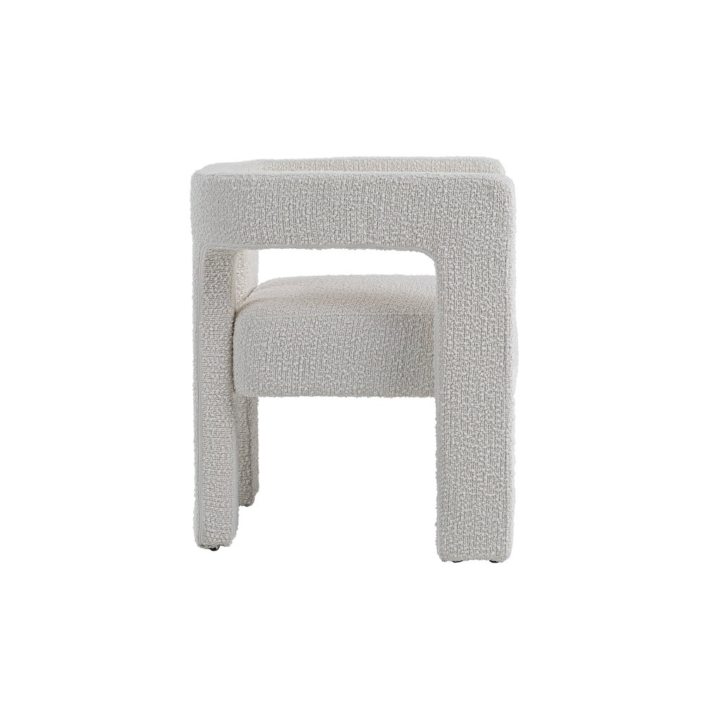 Modrest Drea - Modern White Fabric Dining Chair. Picture 6