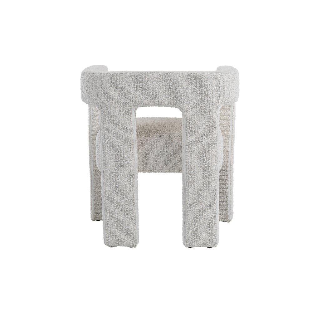 Modrest Drea - Modern White Fabric Dining Chair. Picture 8