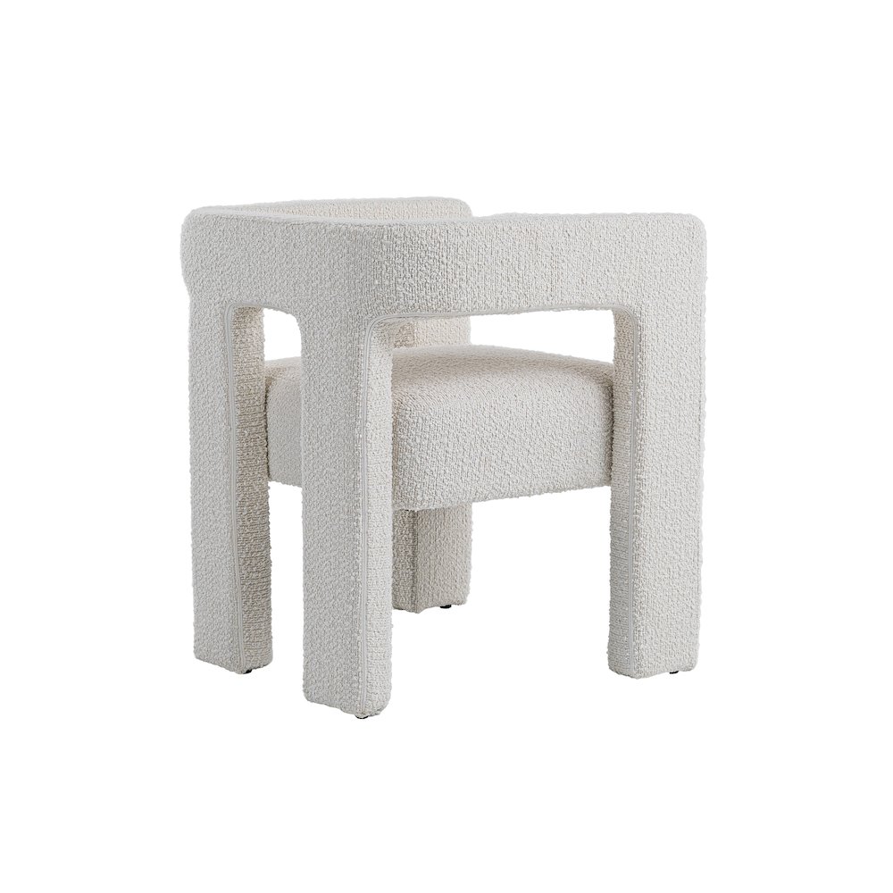 Modrest Drea - Modern White Fabric Dining Chair. Picture 7