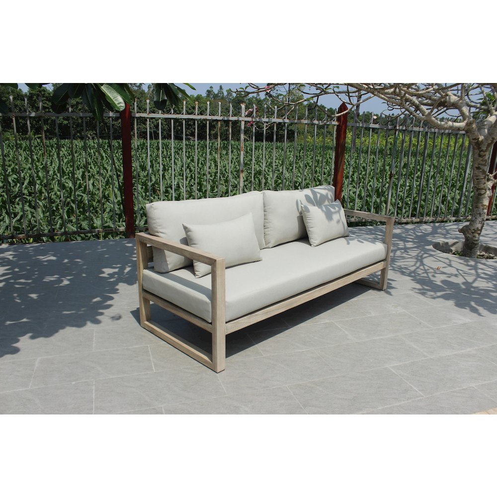 Calm - Outdoor Grey Acacia Sofa Set. Picture 3