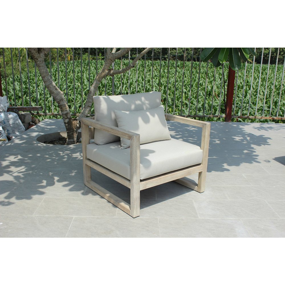 Calm - Outdoor Grey Acacia Sofa Set. Picture 4