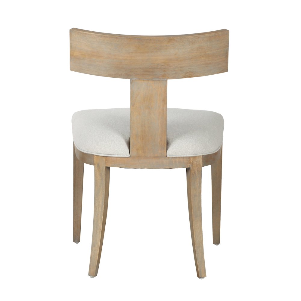 Fabien - Mid-Century Modern Beige Linen Wood Dining Chair (Set of 2). Picture 5