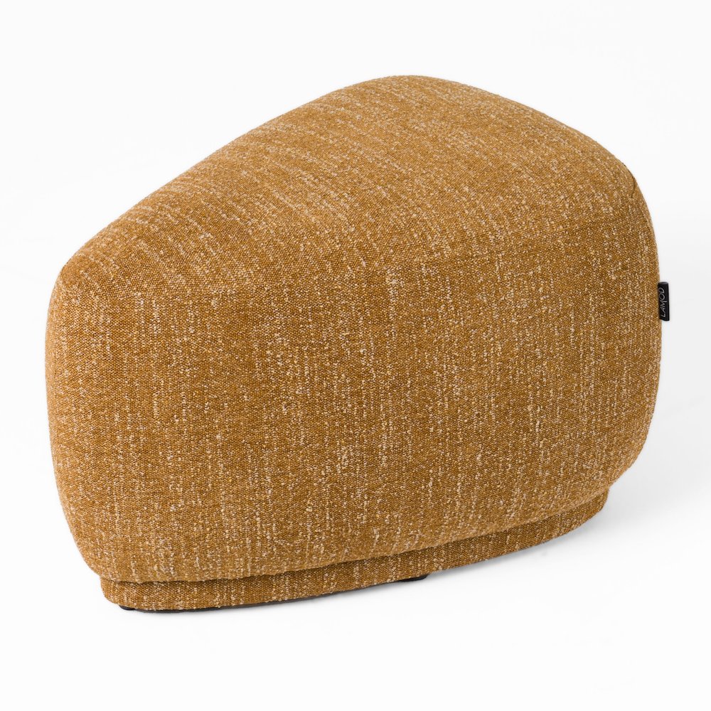 Kinsey - Modern Mustard Small River Rock Ottoman. Picture 8