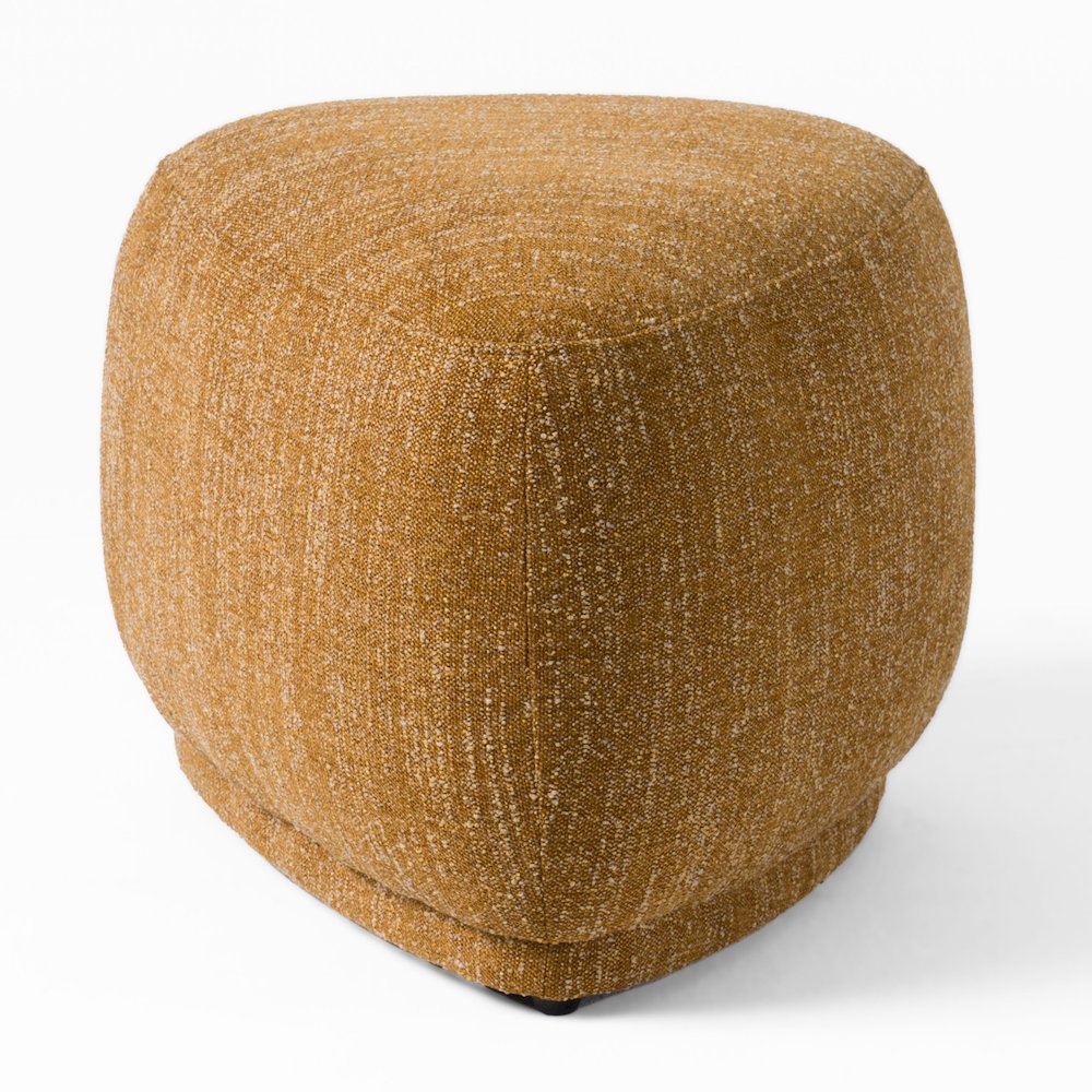 Kinsey - Modern Mustard Small River Rock Ottoman. Picture 5