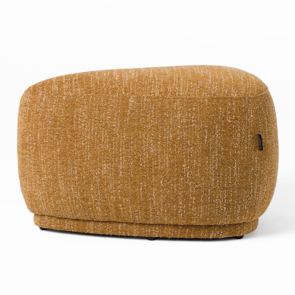 Kinsey - Modern Mustard Small River Rock Ottoman. Picture 3