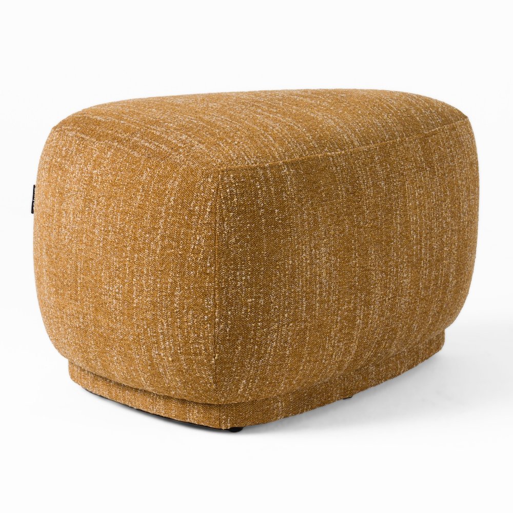 Kinsey - Modern Mustard Small River Rock Ottoman. Picture 6