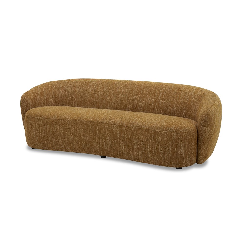 Divani Casa Norris - Modern Mustard Fabric Sofa. Picture 2