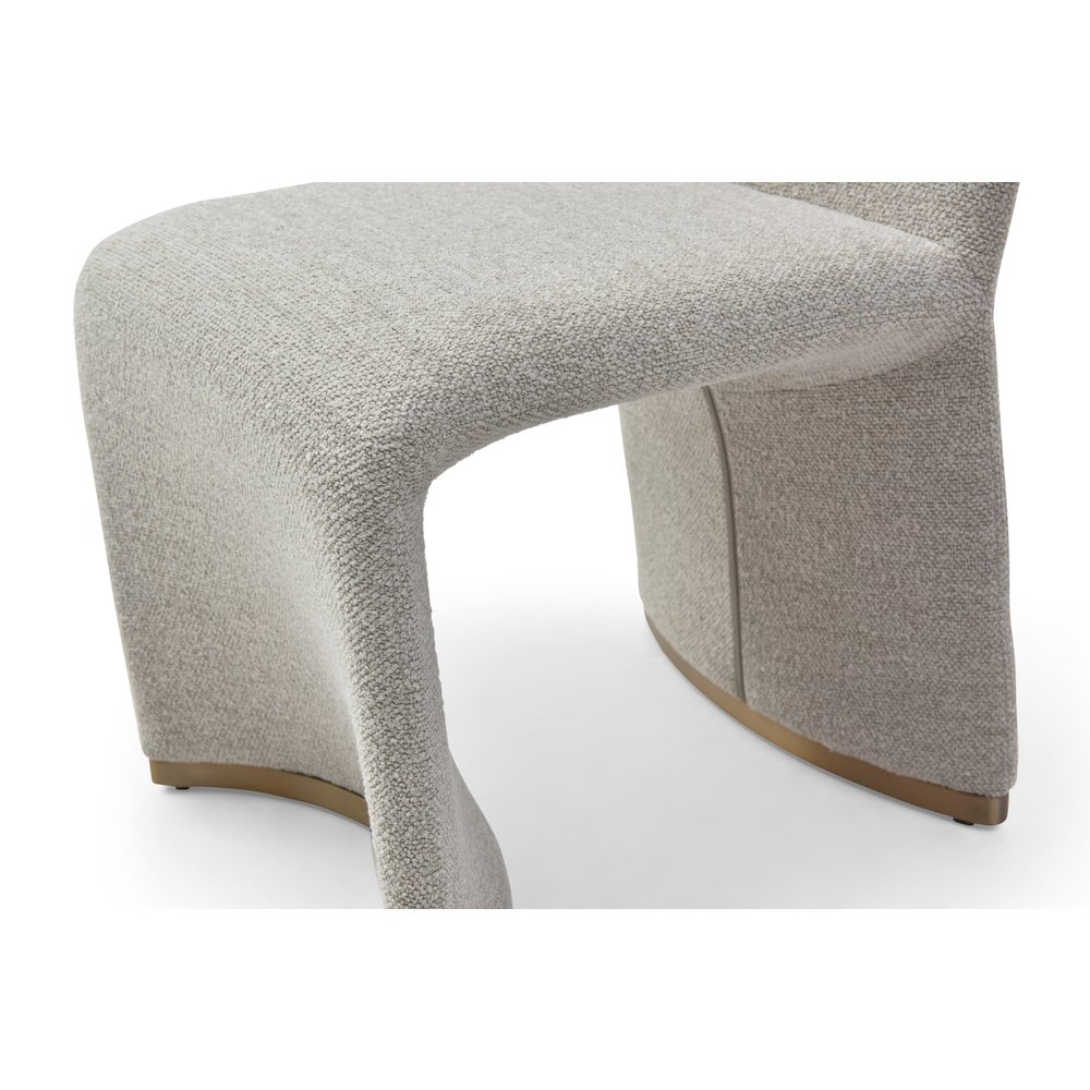 Modrest Kenda Contemporary Grey and Brushed Gold Dining Chair (Set of 2). Picture 2