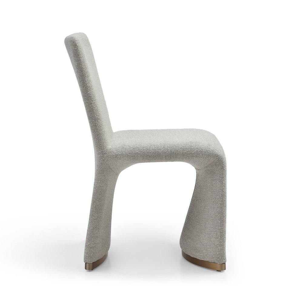 Modrest Kenda Contemporary Grey and Brushed Gold Dining Chair (Set of 2). Picture 5