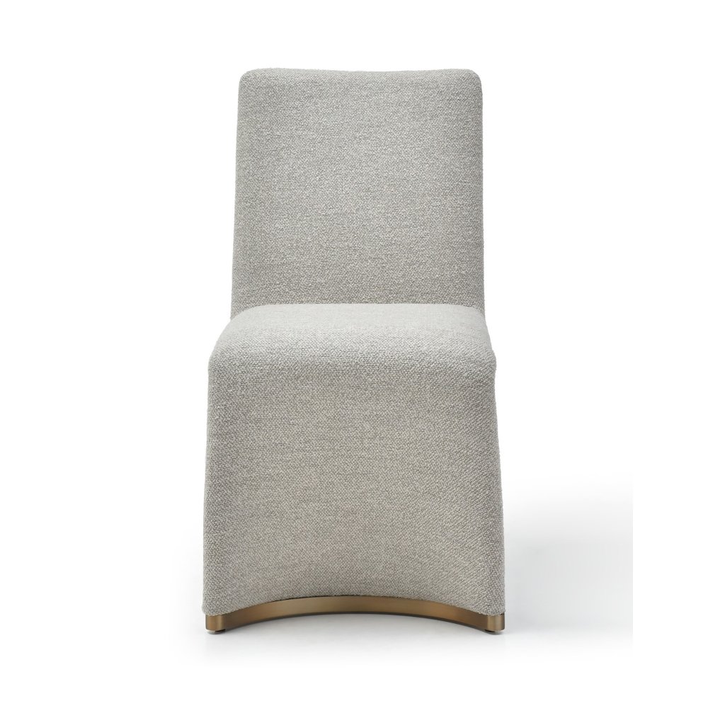 Modrest Kenda Contemporary Grey and Brushed Gold Dining Chair (Set of 2). Picture 4