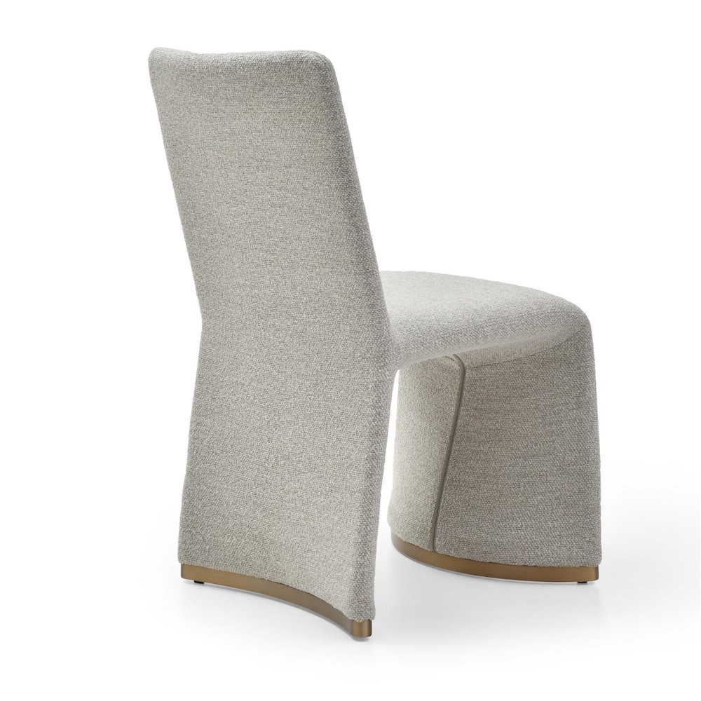 Modrest Kenda Contemporary Grey and Brushed Gold Dining Chair (Set of 2). Picture 6
