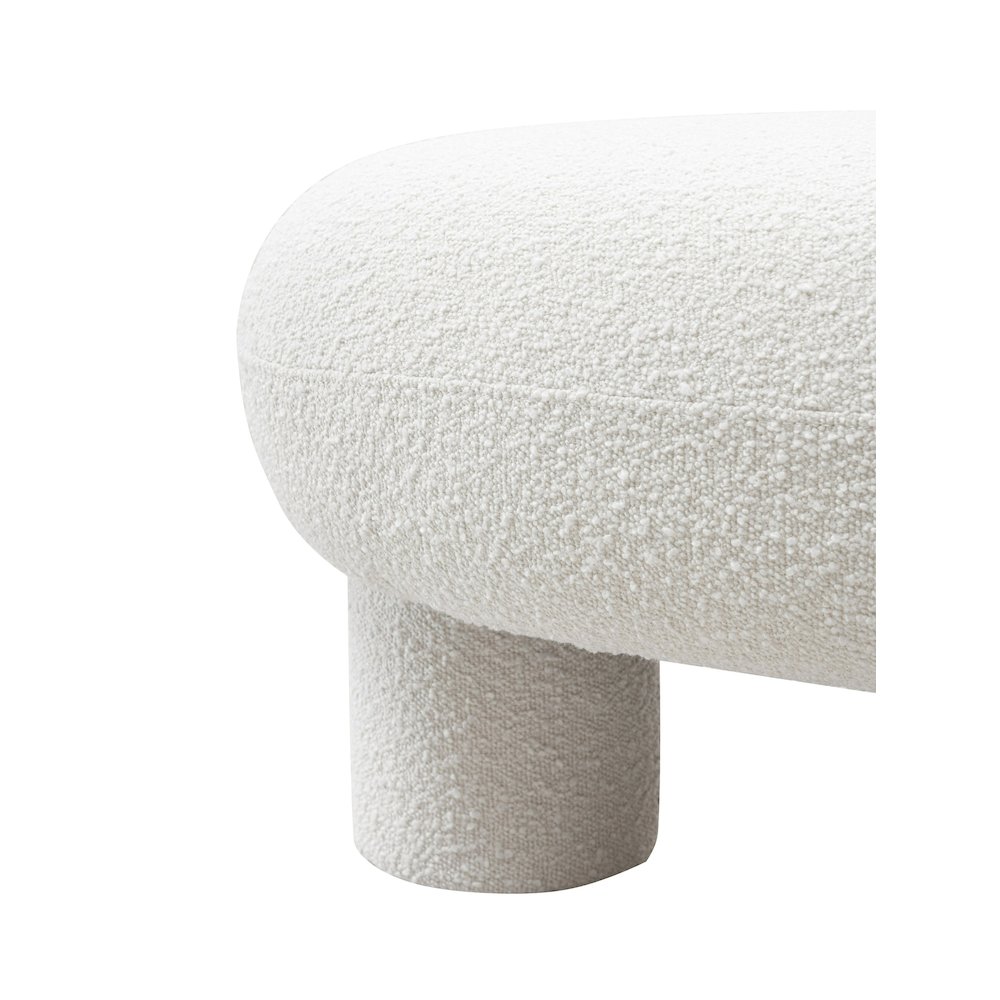 Modrest Gaynes - Modern Off-White Fabric Bench. Picture 5