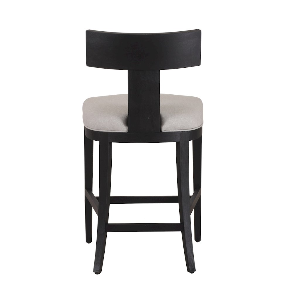 Modrest Fabien - Mid-Century Modern Beige Linen + Black Walnut Counter Chair. Picture 5