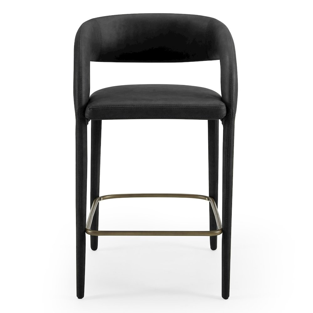 Faerron - Modern Black Leatherette Counter Chair. Picture 2