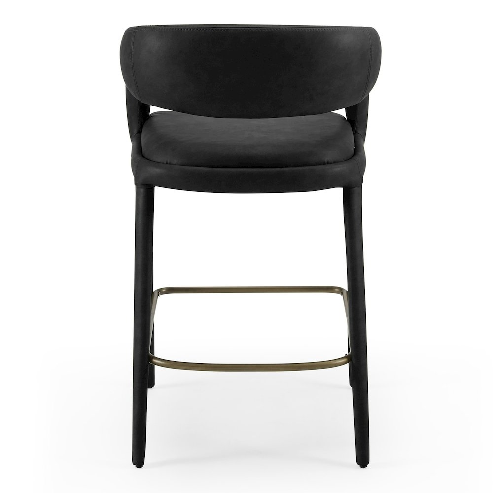 Faerron - Modern Black Leatherette Counter Chair. Picture 4