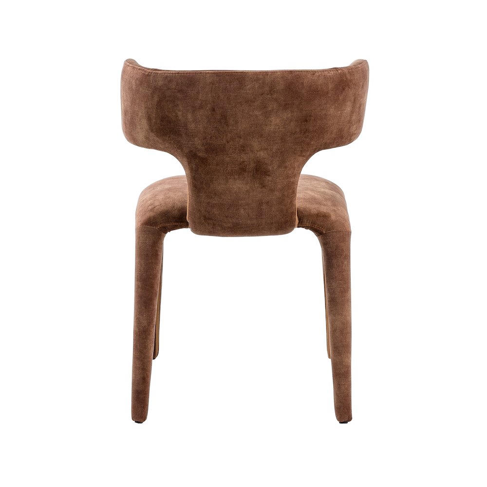 Modrest Saehee - Modern Camel Velvet Fabric Dining Chair. Picture 7