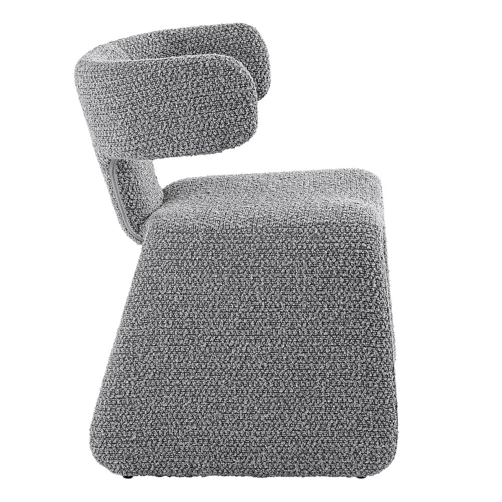 Bergman - Modern Light Grey Fabric Dining Chair. Picture 7