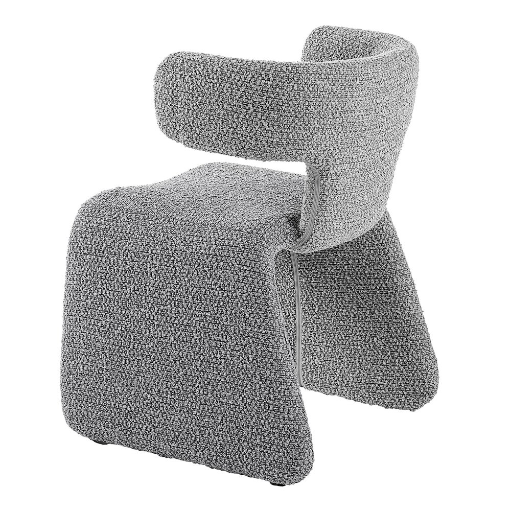 Bergman - Modern Light Grey Fabric Dining Chair. Picture 3