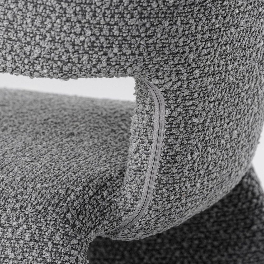 Bergman - Modern Light Grey Fabric Dining Chair. Picture 5