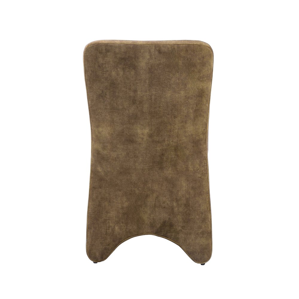 Modrest Ditka - Modern Camel Velvet Dining Chair (Set of 2). Picture 9