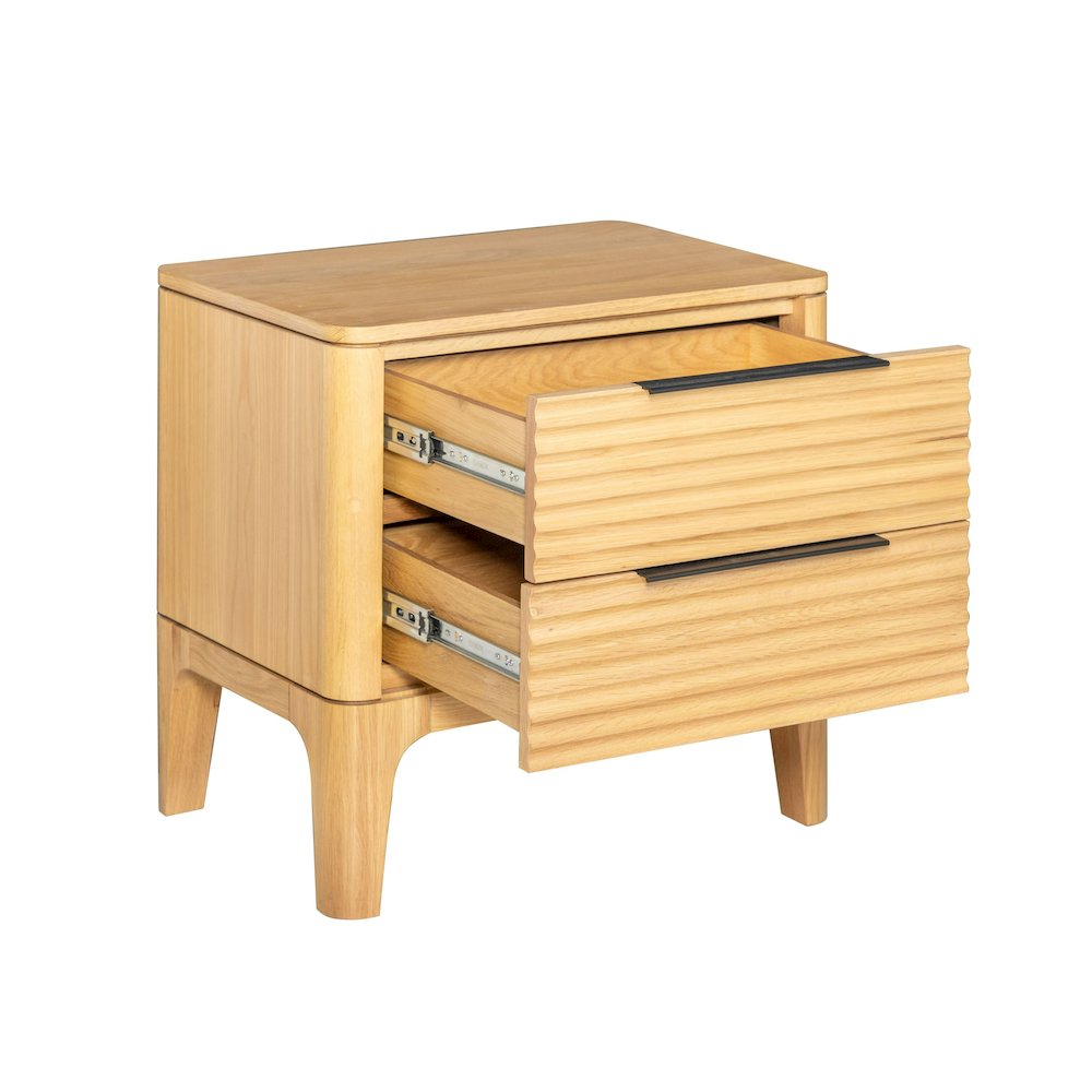 Seattle - Modern Natural Oak Nightstand. Picture 3