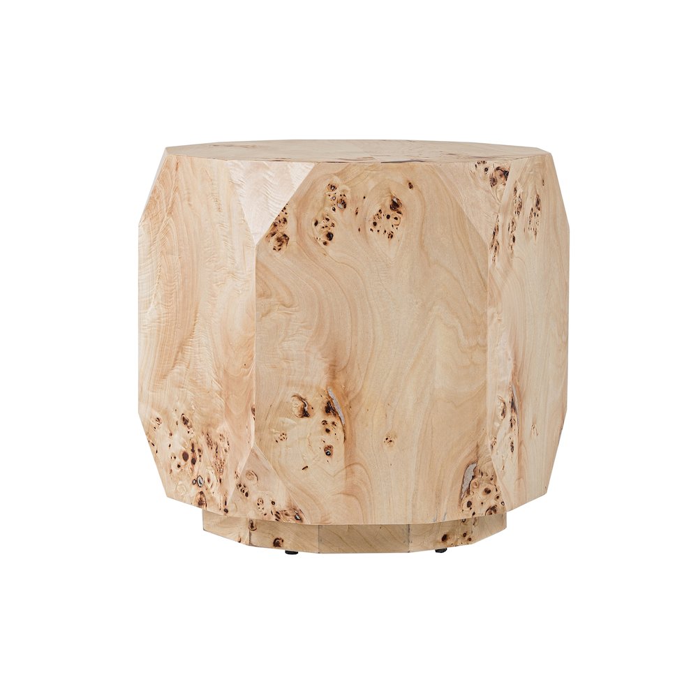 Modrest July - Modern Mapa Burl Round End Table. Picture 4