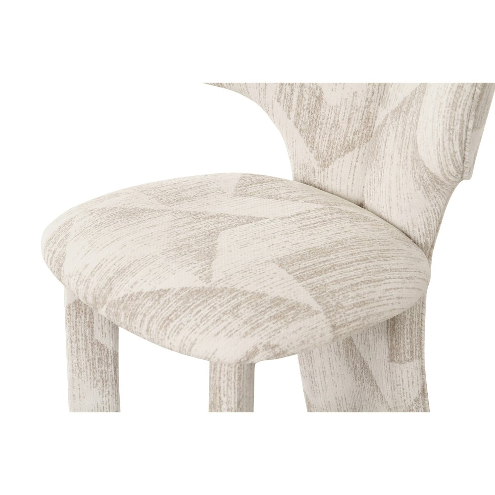 Modrest Masuda - Modern Beige Pattern Fabric Dining Chair (Set of 2). Picture 4