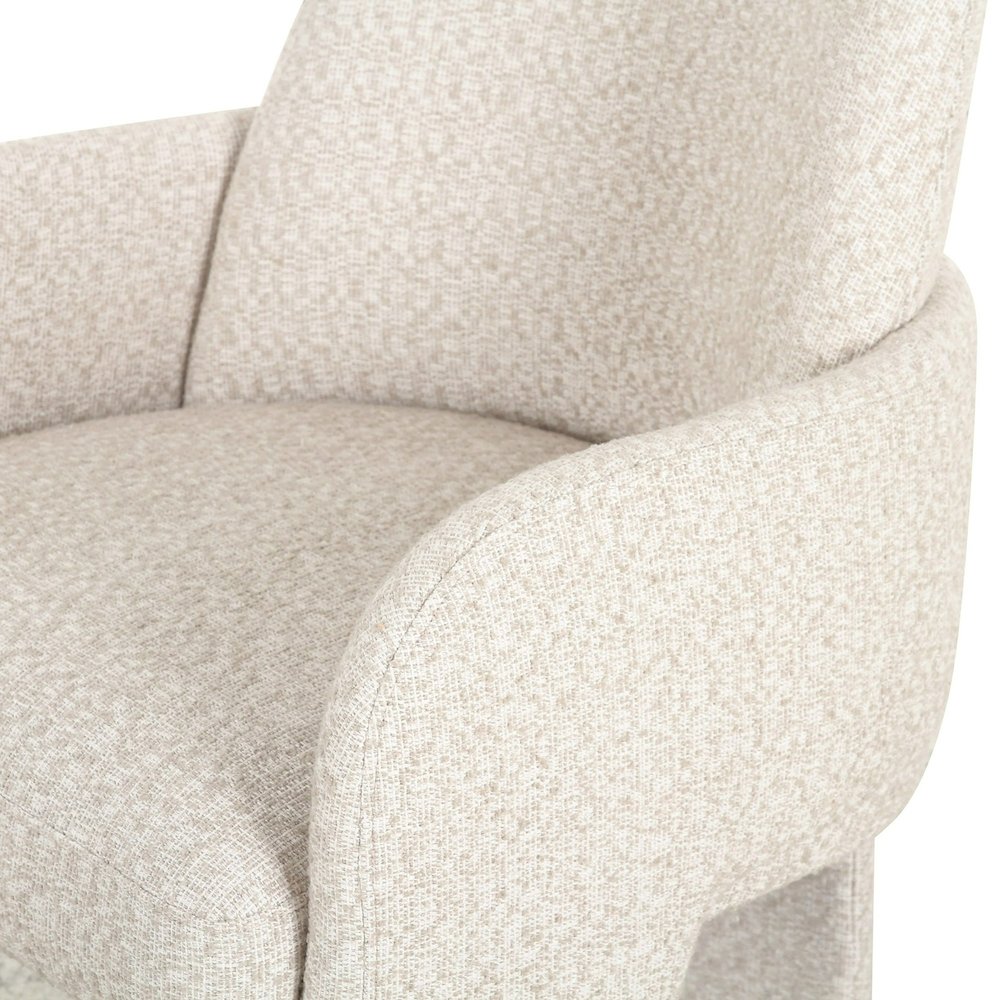 Cando - Modern Beige Fabric Dining Chair. Picture 7