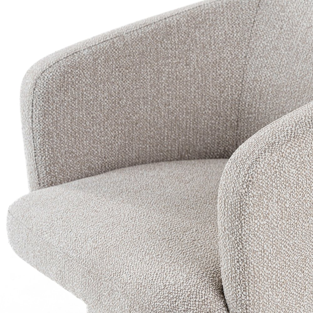 Linton - Modern Light Grey Fabric Dining Chair. Picture 5