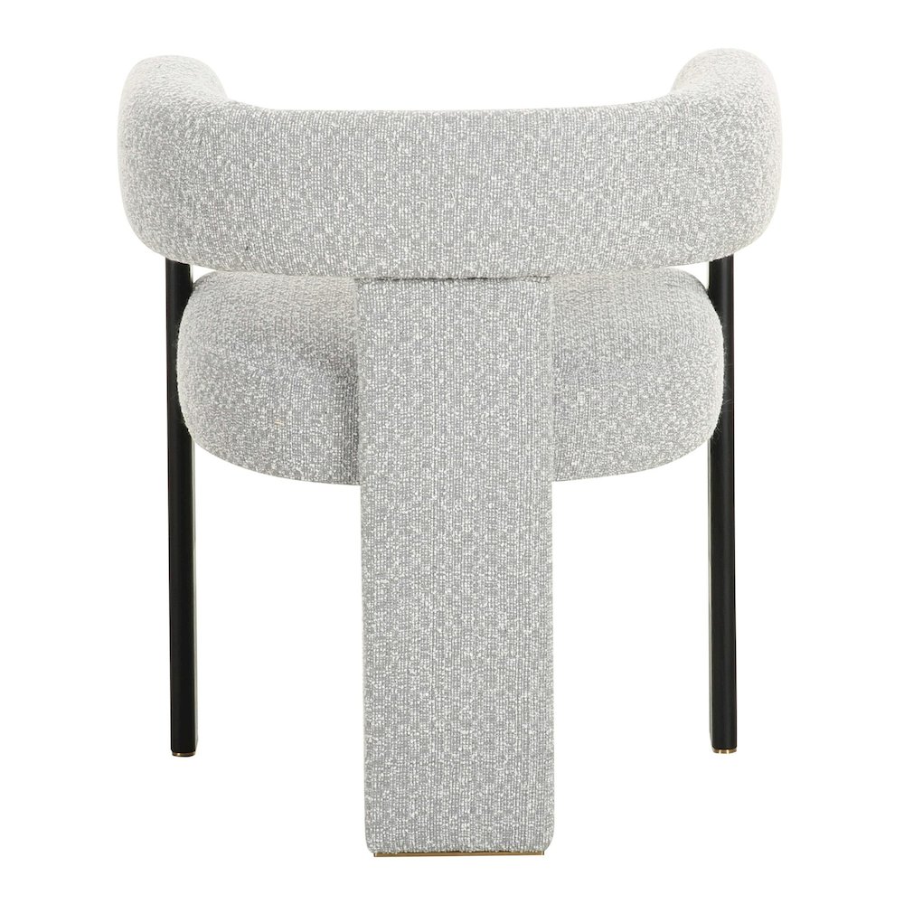 Kenmare - Modern Light Grey Fabric Black Dining Chair. Picture 4