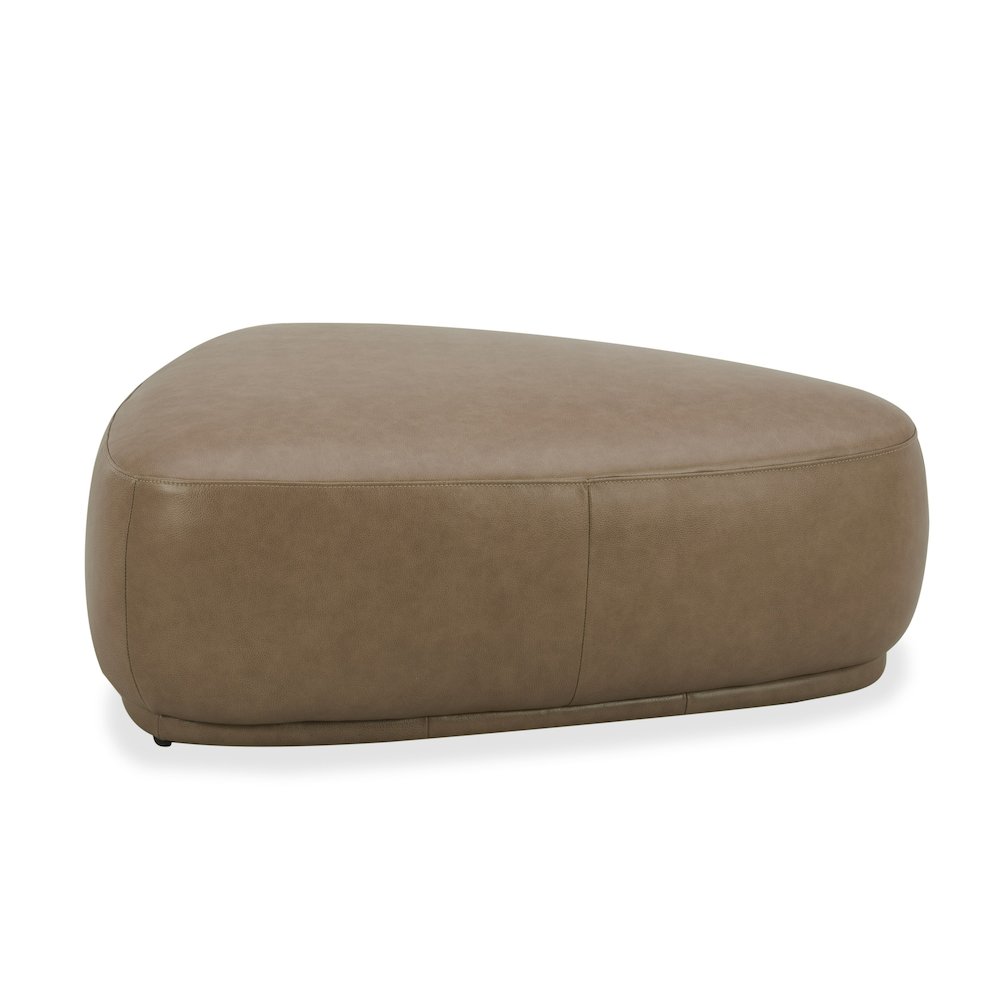 Divani Casa Kinsey - Modern Tan Leather Large River Rock Ottoman. Picture 4