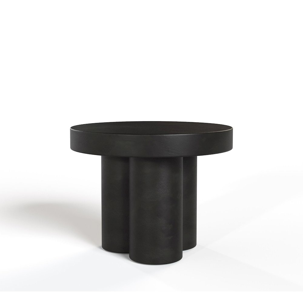 Modrest Bruni - Modern Black Concrete End Table. Picture 4
