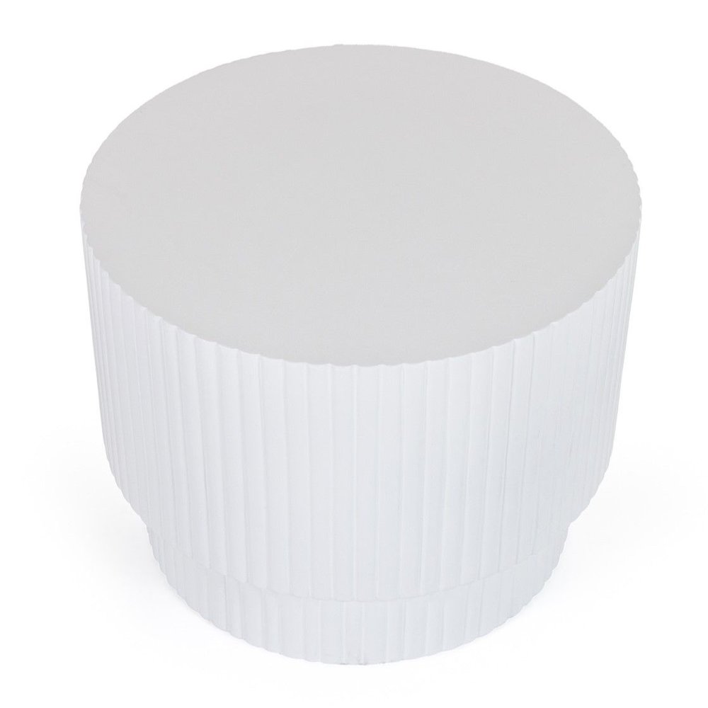 Gruver - Modern White Concrete End Table. Picture 4
