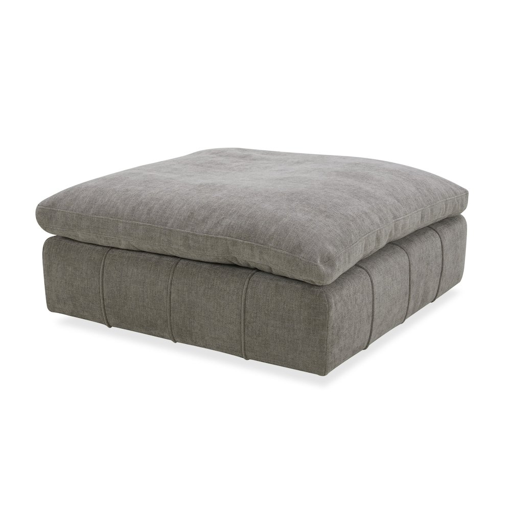 Divani Casa Vicki - Modern Grey Fabric Ottoman. Picture 2