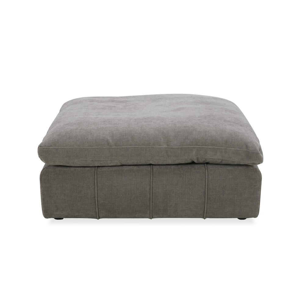 Divani Casa Vicki - Modern Grey Fabric Ottoman. Picture 1